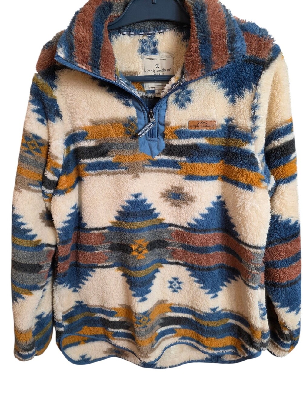 🚫 @ambertrisann 🚫 RESERVED Simply Southern Women’s Large Southwestern Sherpa - Picture 4 of 12